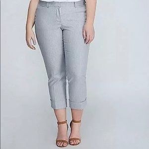Lane Bryant Striped Cropped Pants - size 20 NWOT